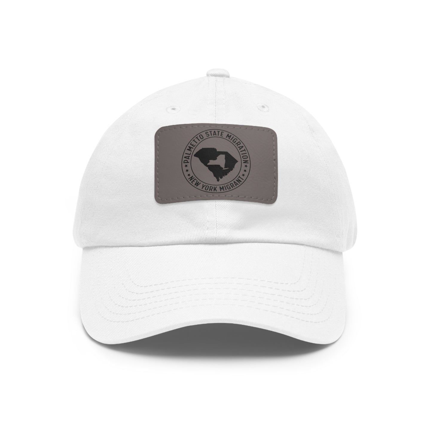 New York Migrant Dad Hat with Leather Patch