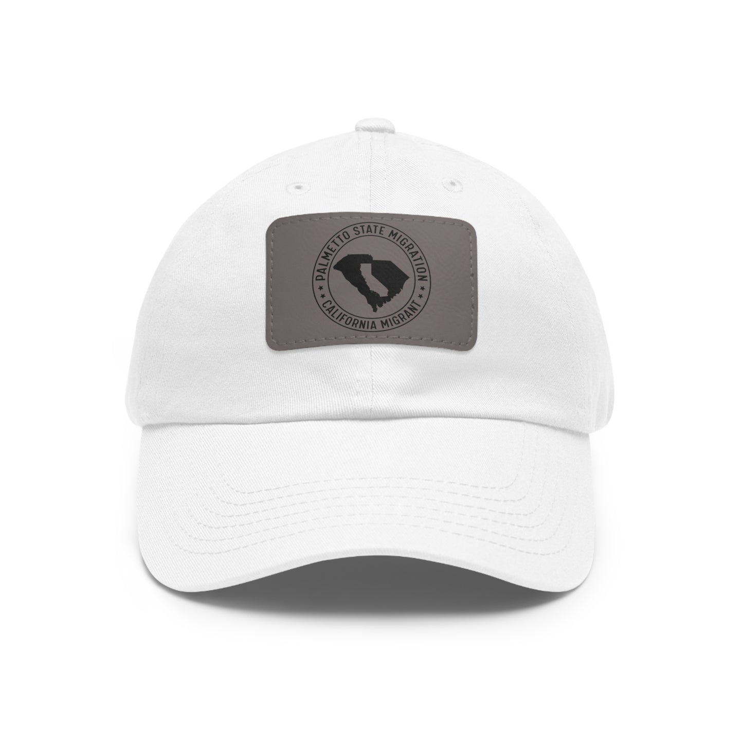 California Migrant Dad Hat with Leather Patch