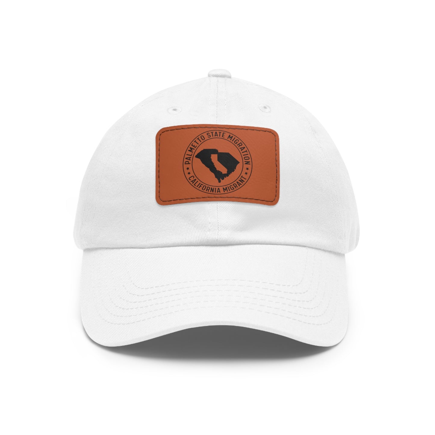 California Migrant Dad Hat with Leather Patch